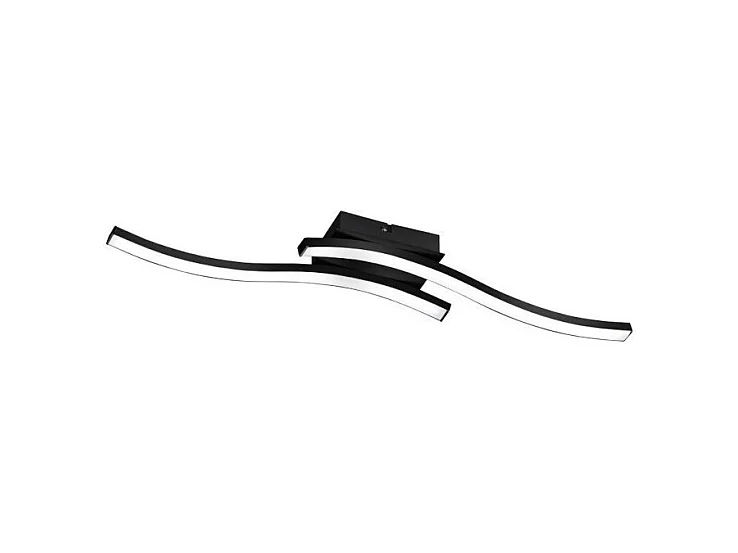 Plafonnier Led intégrée 2x500 lumens noir - Trio - Route II