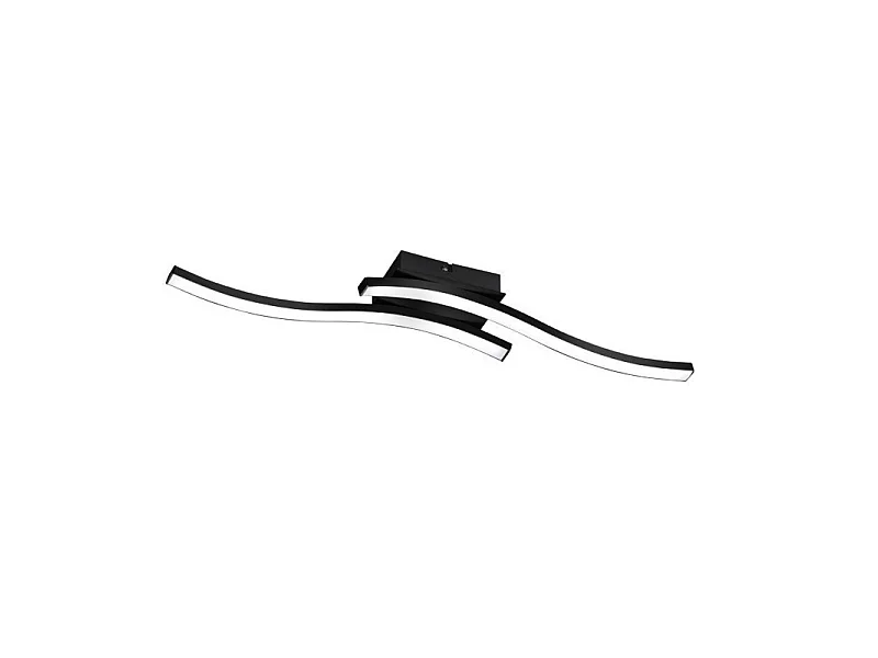 Plafonnier Led intégrée 2x500 lumens noir - Trio - Route II