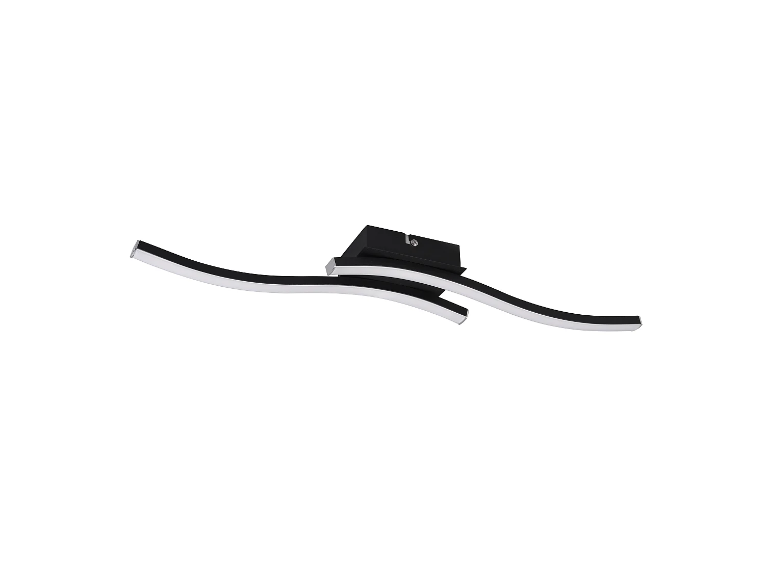 Plafonnier Led intégrée 2x500 lumens noir - Trio - Route II