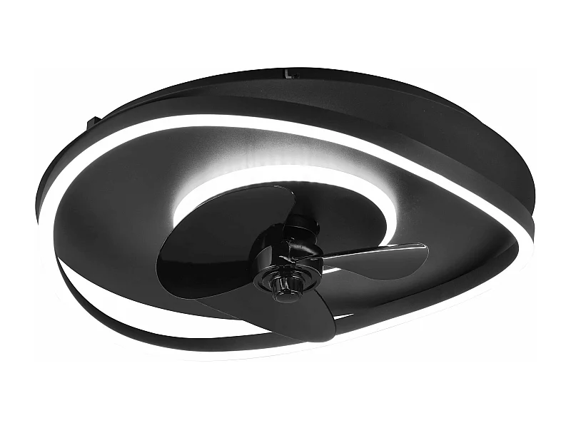 Plafoniera con Ventilatore estate/inverno, metallo, nero, D 50 cm Sortland