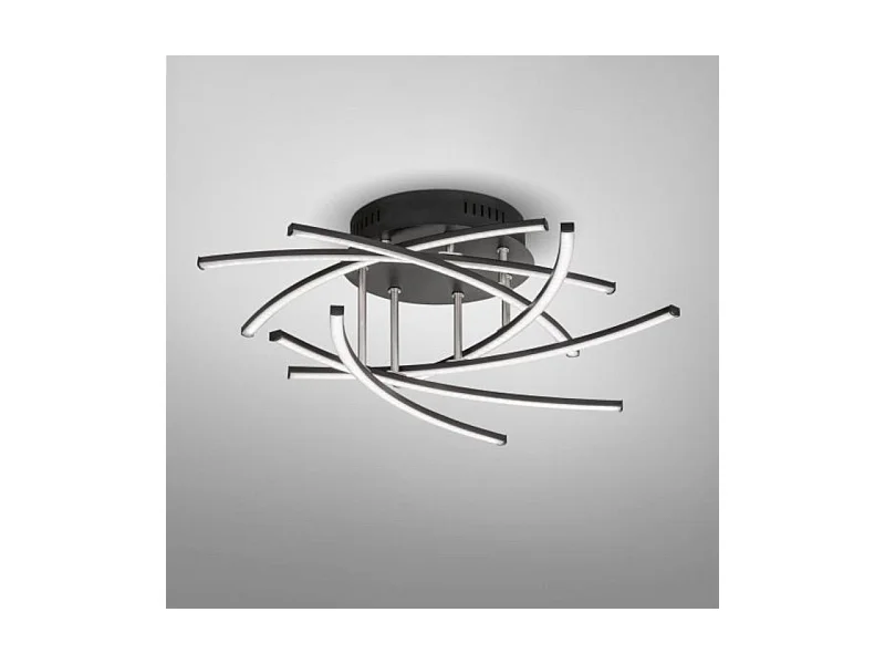 Plafonnier Led variateur et CCT noir - Fisher & Honsel - Cross TW