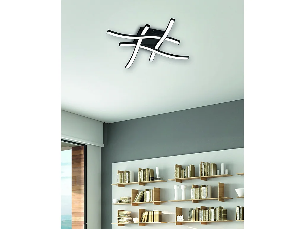 Plafondlamp ROUTE - 0x0x7 cm - Zwart