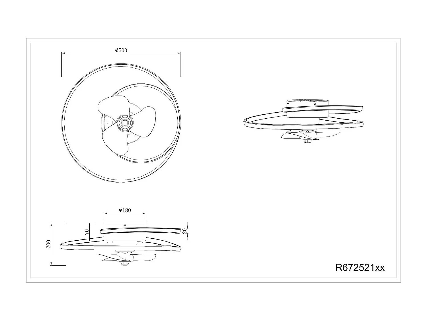 Plafonnier ventilateur dimmable CCT - Trio - Umea