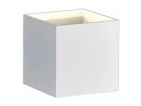 Applique cubo bi-direzionale, metallo, bianco, H 10 cm, Louis