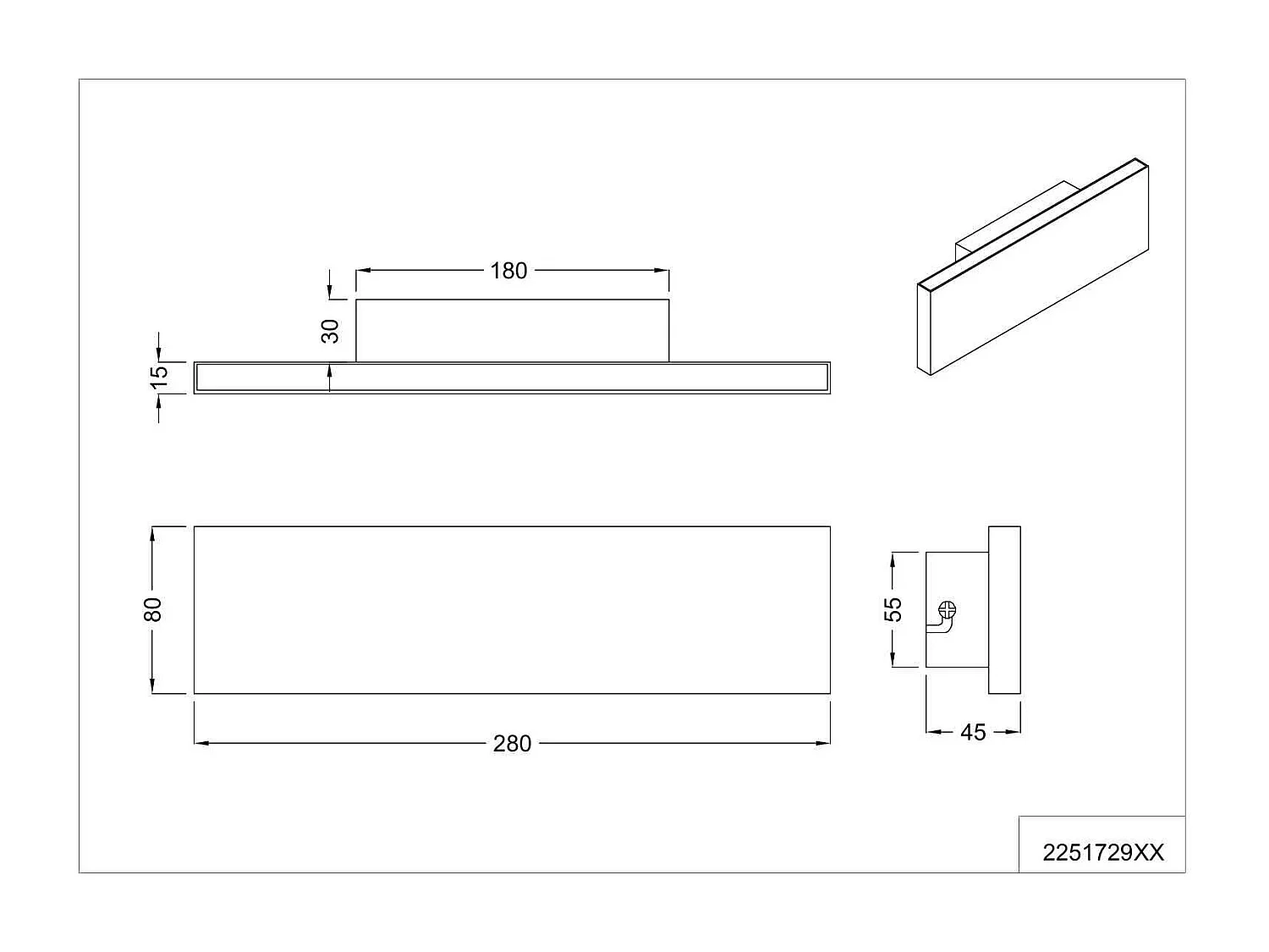 Applique Led murale intérieure blanche 6W 2x600 lumens - Trio - Concha B
