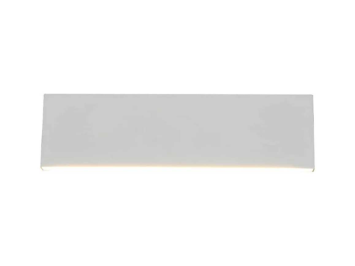 Applique LED bi-emissione, metallo, bianco, L 28 cm, Concha