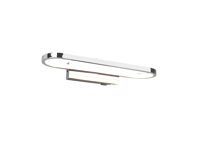 Applique LED, metallo, cromo, 40x7,5x14,8 cm, Gianni