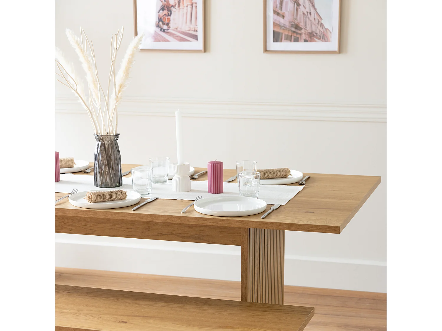 Houten tafel Scandinavische stijl 180cm ALMA