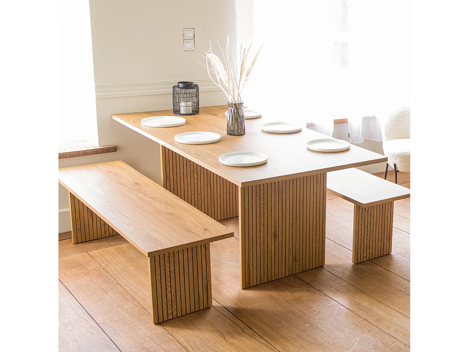 Houten tafel Scandinavische stijl 180cm ALMA