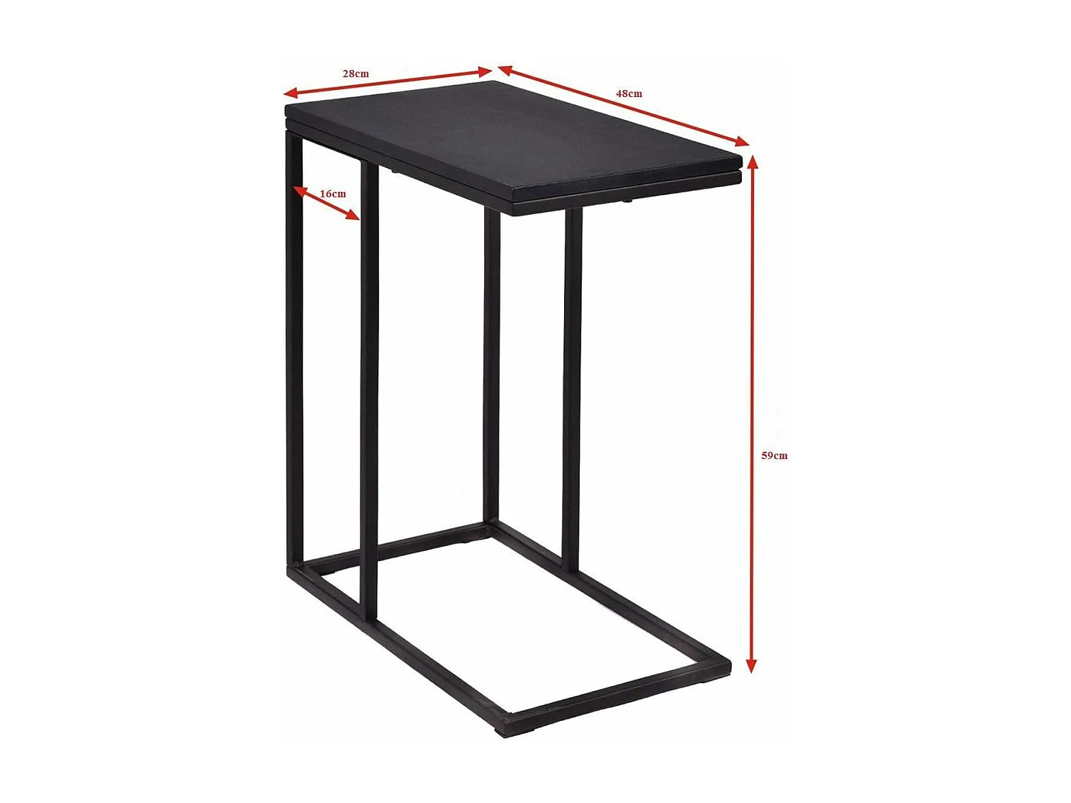 Table Basse de Salon Table d’Appoint Creux Noir pour Salle à Manger