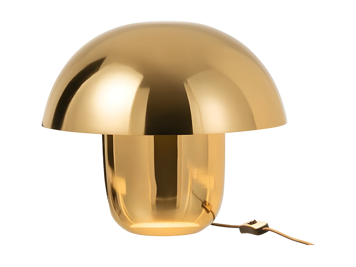 Lampe à Poser Design "Champignon" 40cm Or