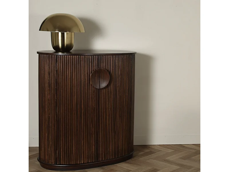 Lampe à Poser Design "Champignon" 40cm Or