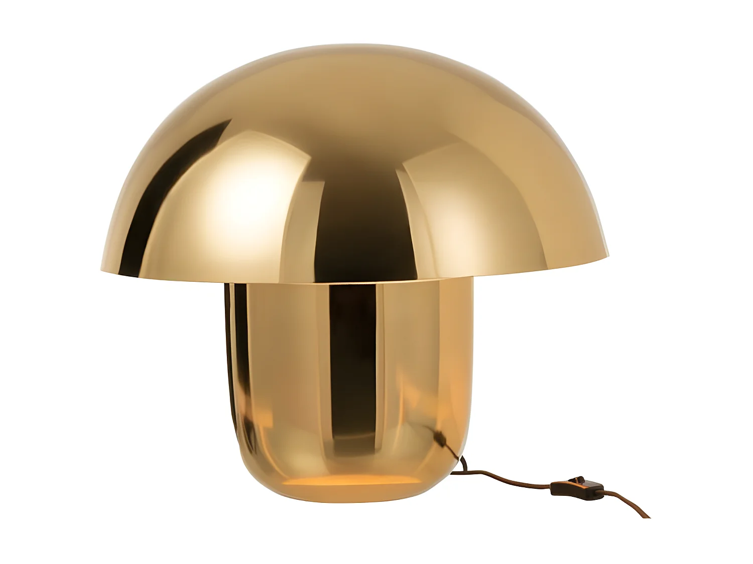 Lampe à Poser Design "Champignon" 50cm Or