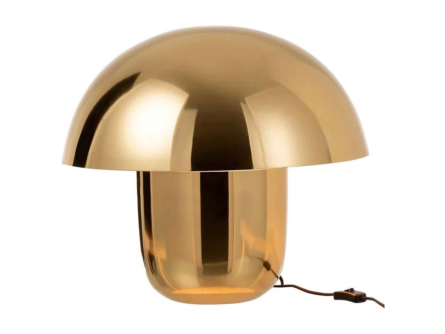 Lampe à Poser Design "Champignon" 50cm Or