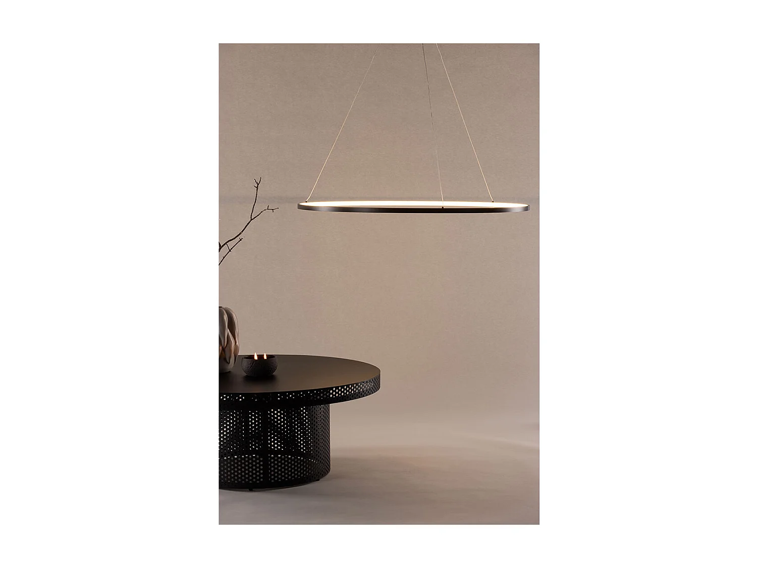 Lampe Suspension Design "Rodang" 100cm Noir