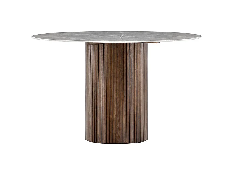 Table à Manger Ronde "Austin" 120cm Gris