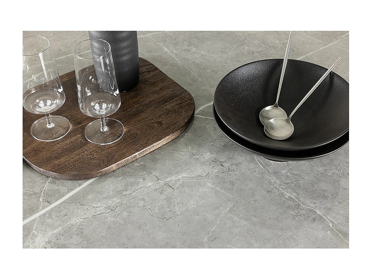 Table à Manger Ronde "Austin" 120cm Gris