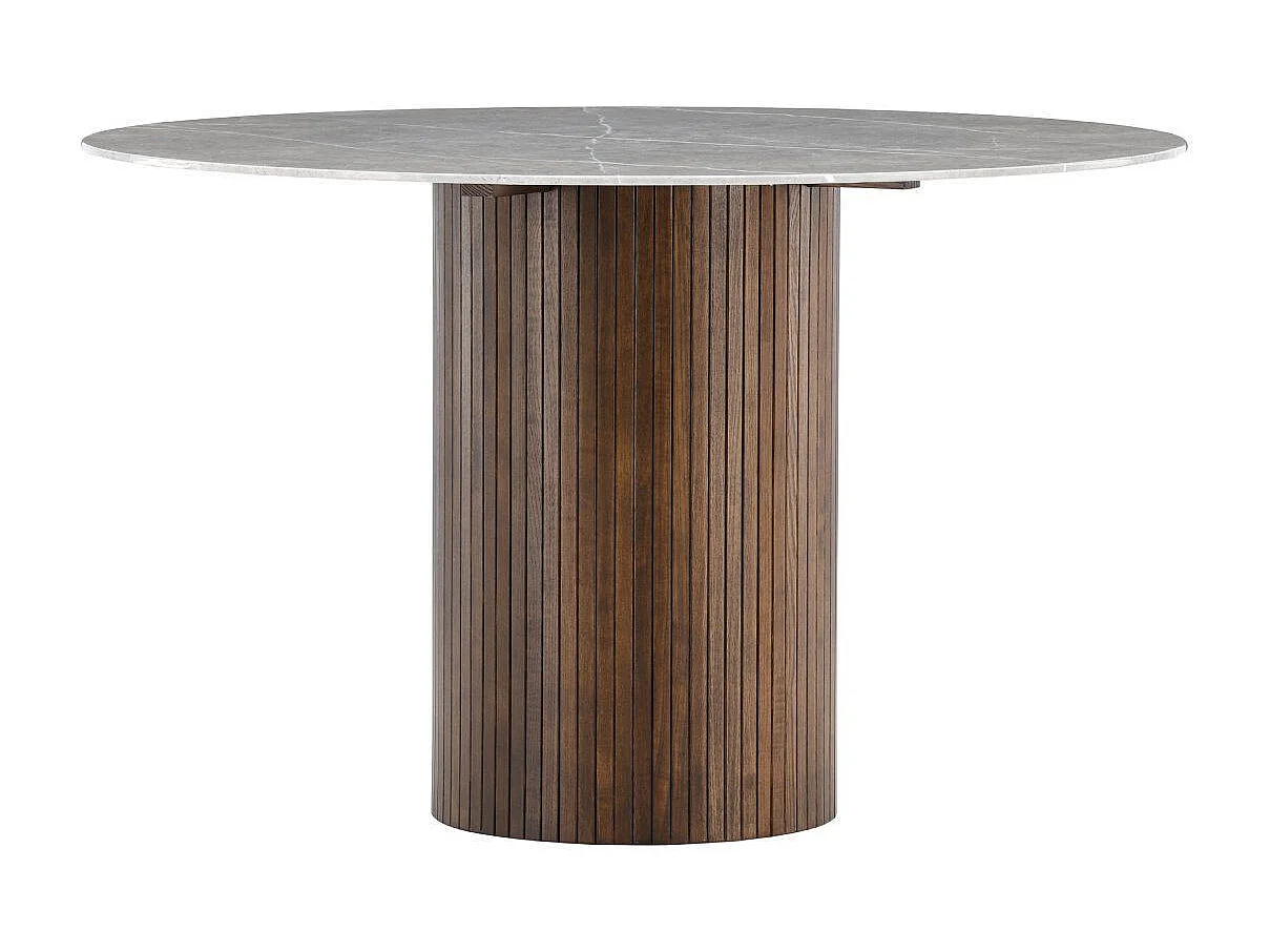 Table à Manger Ronde "Austin" 120cm Gris