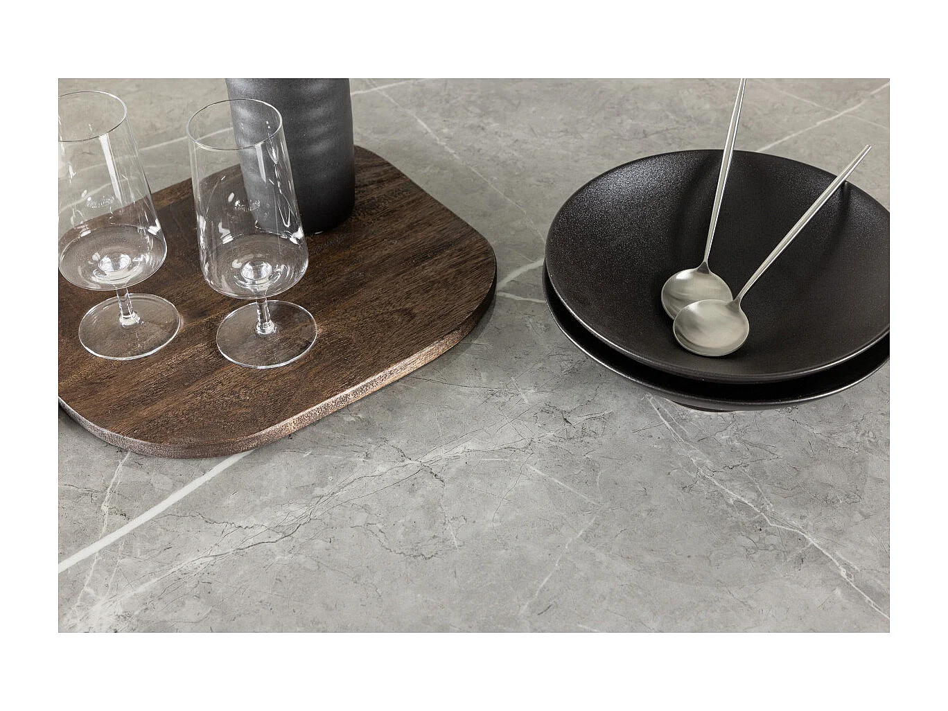 Table à Manger Ronde "Austin" 120cm Gris