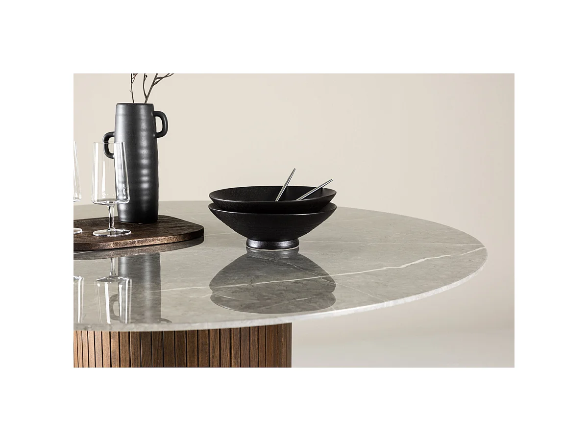 Härön eetkamertafel Ø120 cm mocca.