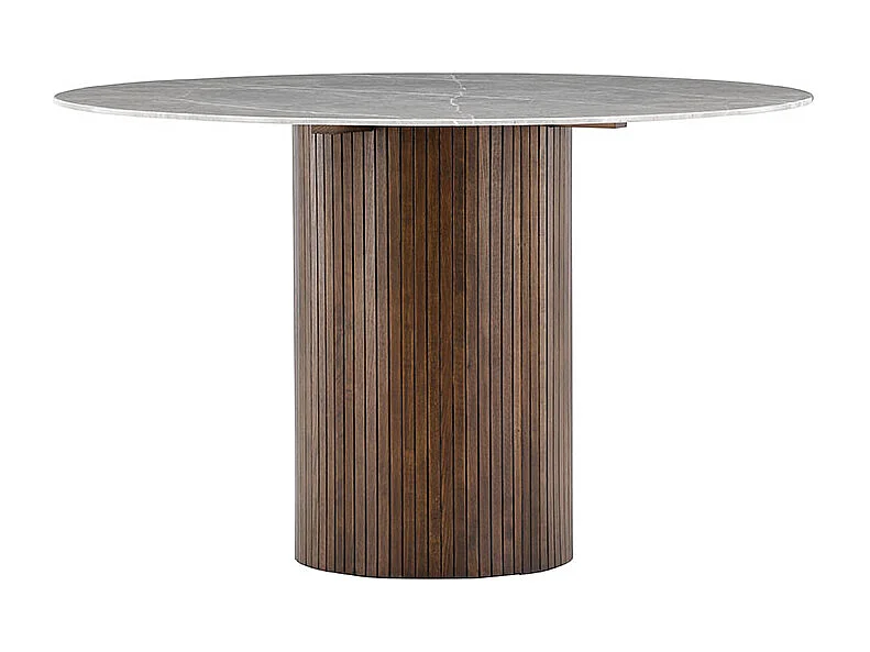Table à Manger Ronde "Austin" 120cm Gris