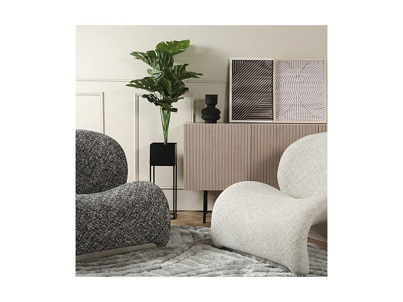 Sillón de diseño SOFIA – Elegancia atemporal-Kleur Licht beige