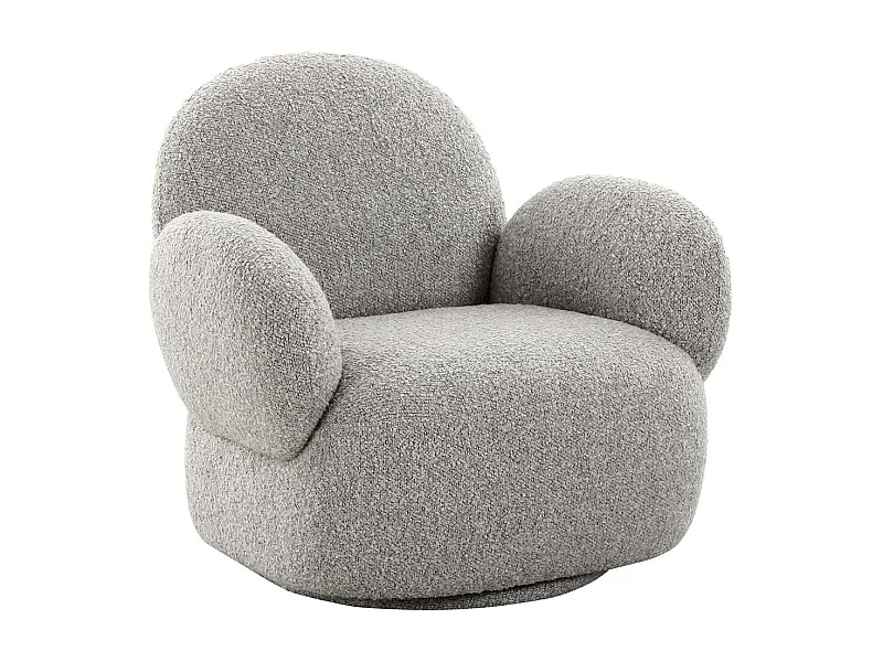 Messina fauteuil draaifunctie lichtgrijs.