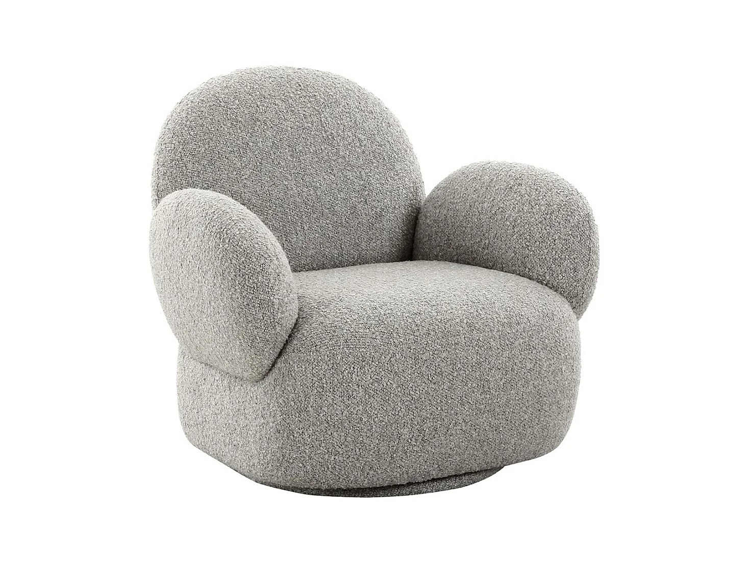 Messina fauteuil fonction pivotante gris clair.