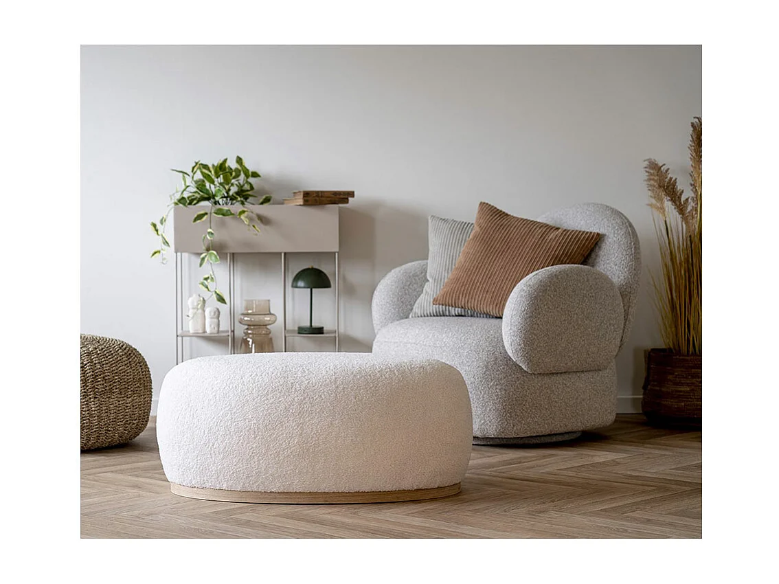 Messina fauteuil fonction pivotante gris clair.