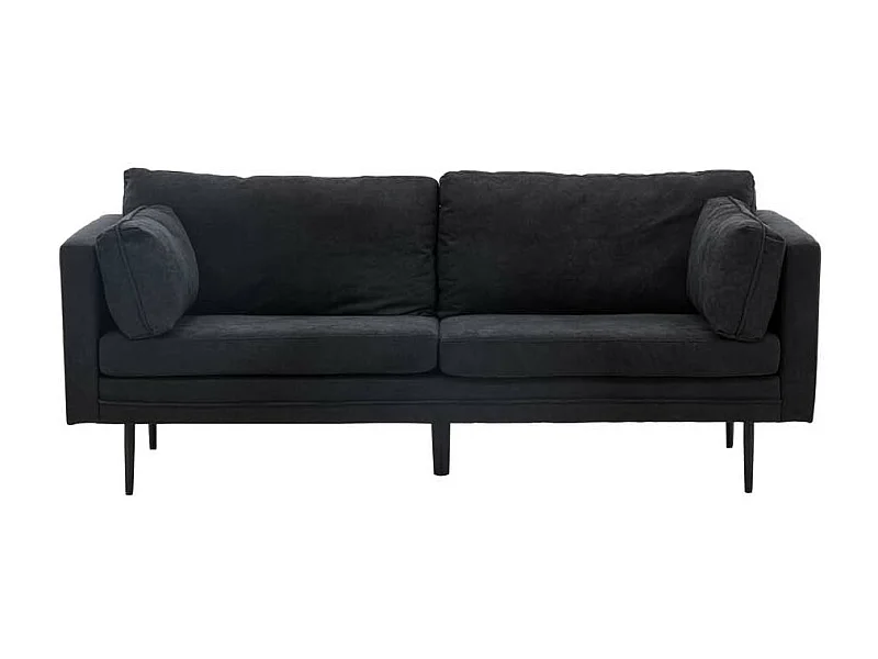 Canapé 3 Places en Tissu "Boom" 203cm Noir