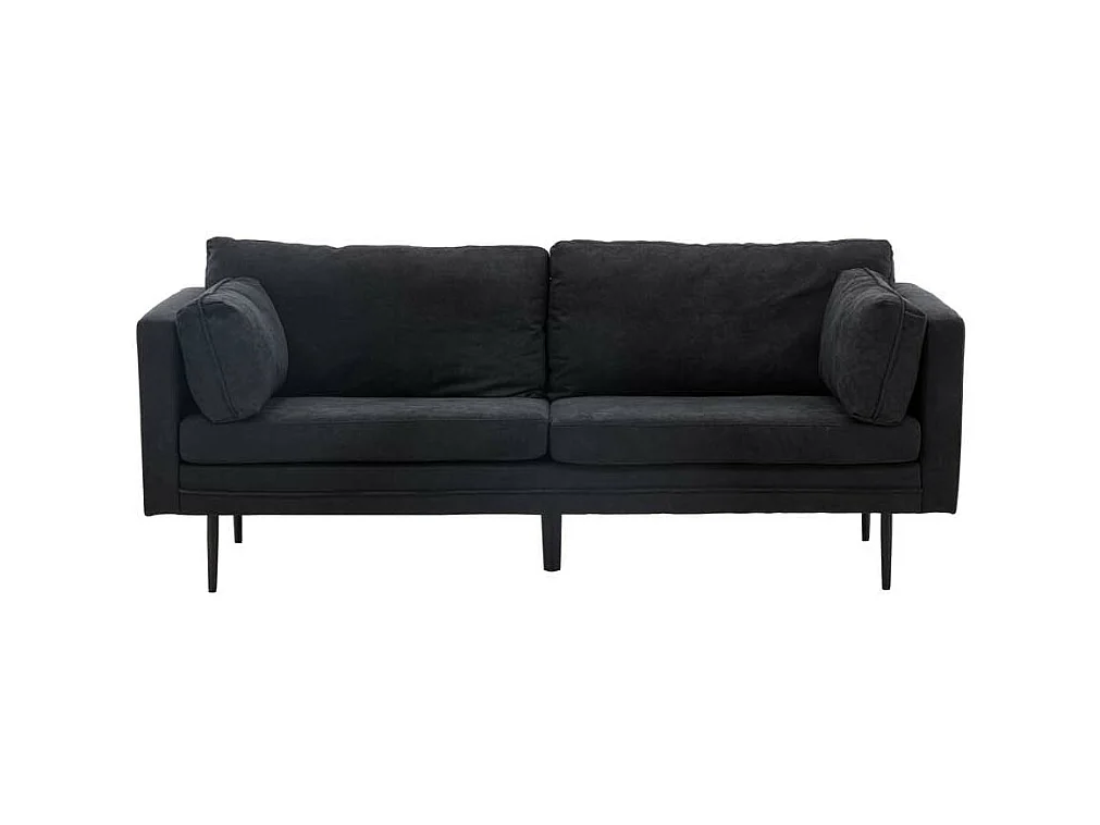 Canapé 3 Places en Tissu "Boom" 203cm Noir