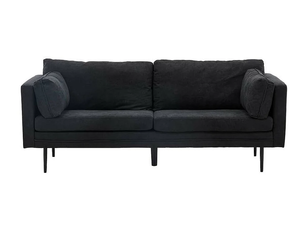 Canapé 3 Places en Tissu "Boom" 203cm Noir