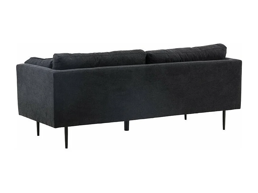 Canapé 3 Places en Tissu "Boom" 203cm Noir