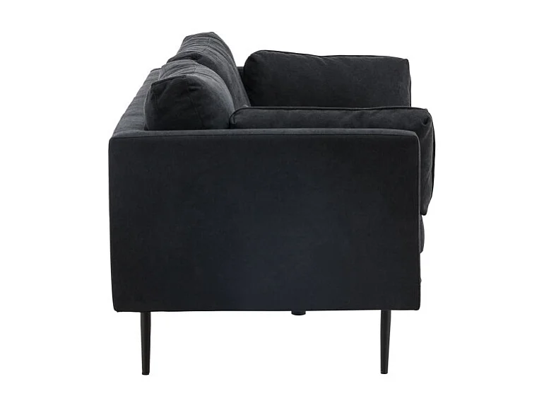 Canapé 3 Places en Tissu "Boom" 203cm Noir