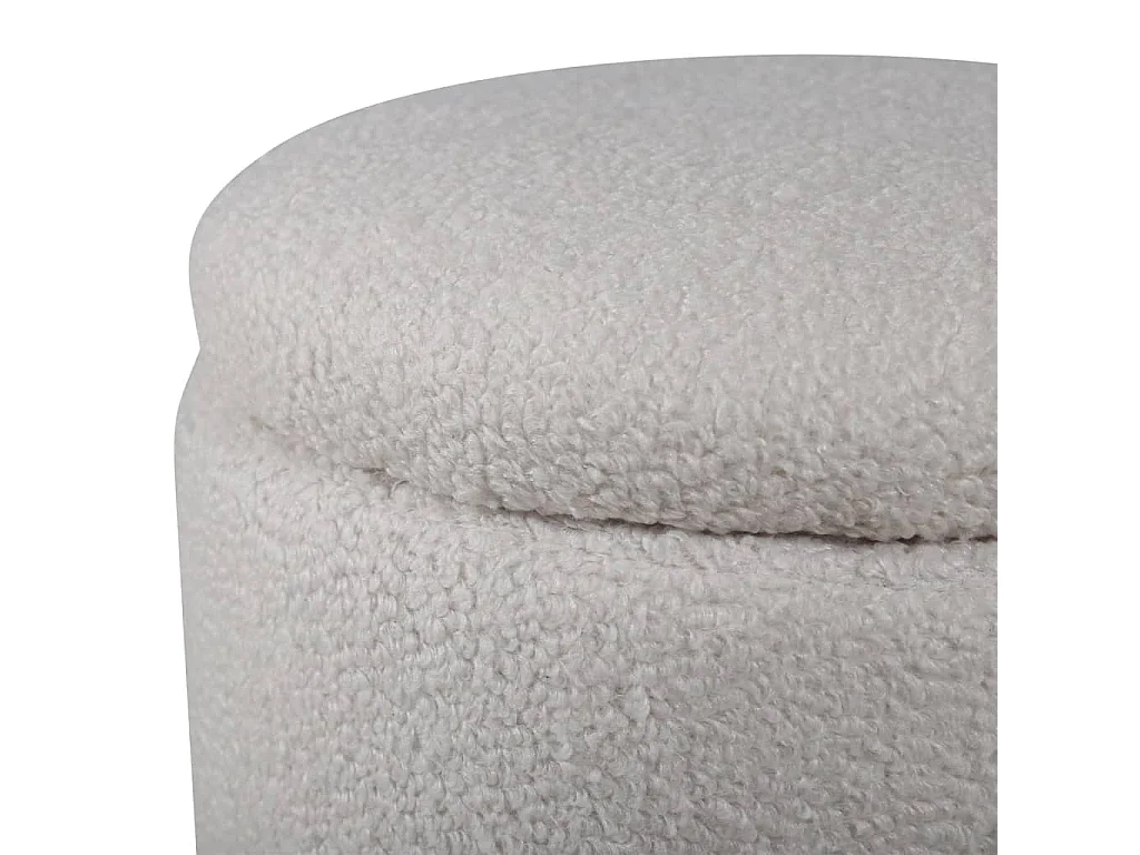 Limpen Pouf Ø32cm mit Aufbewahrung weiß.