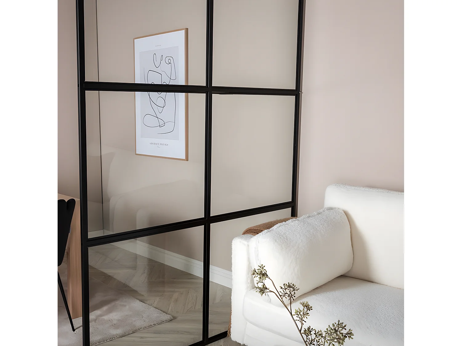 Cloison de Séparation "Leif" 150x210cm Noir