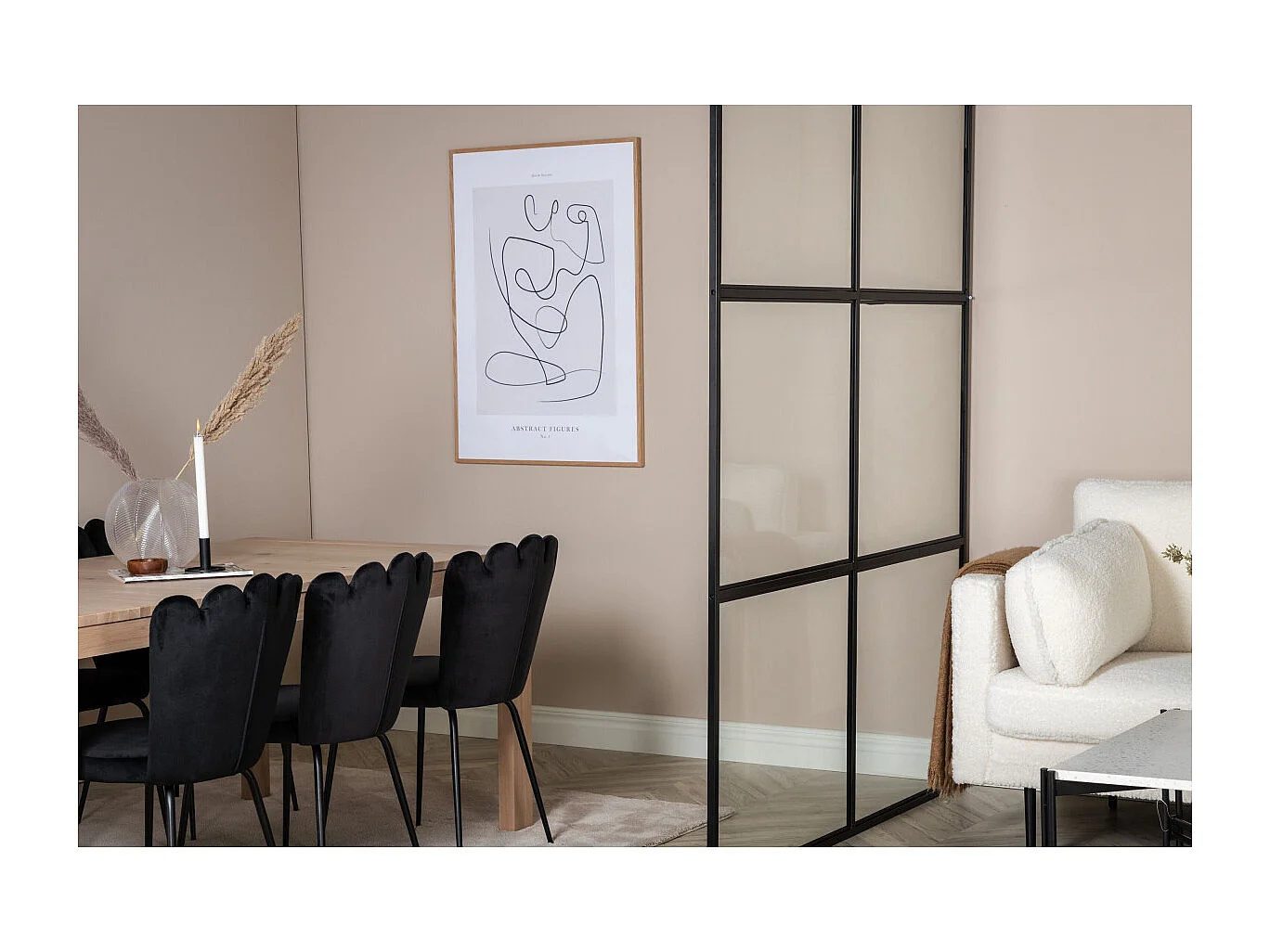 Cloison de Séparation "Leif" 150x210cm Noir