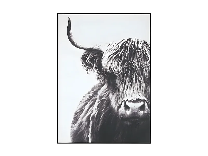 Tableau Déco "Yack" 142cm Noir & Blanc