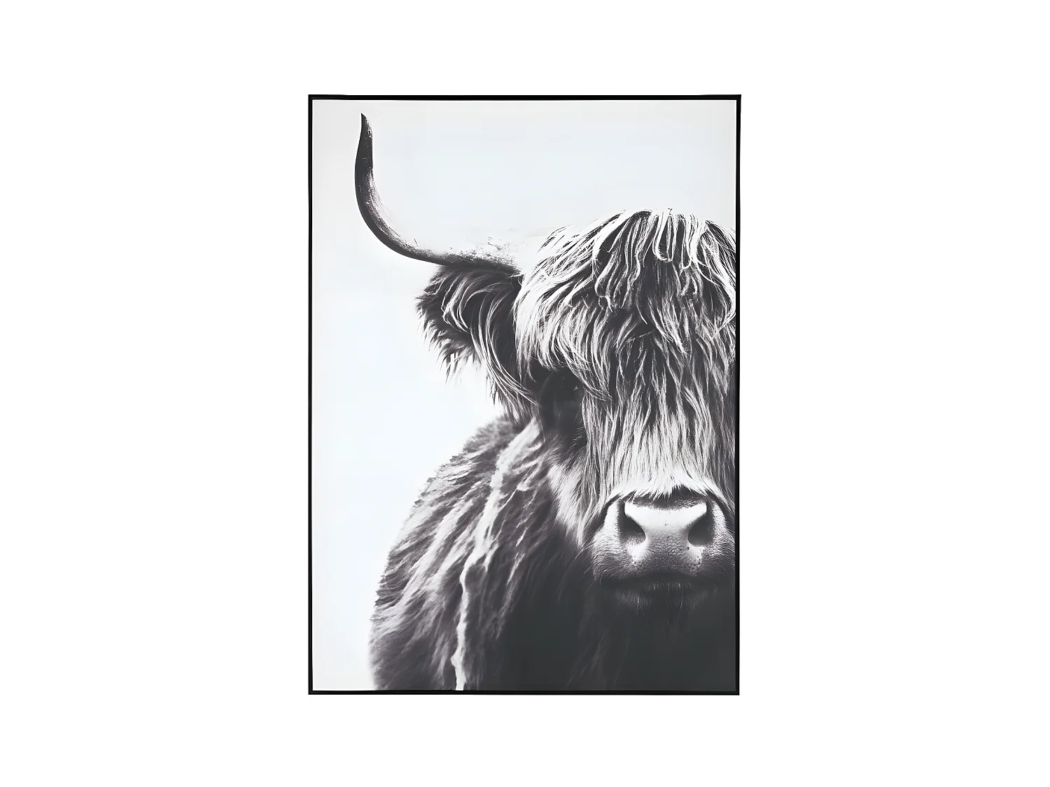 Tableau Déco "Yack" 142cm Noir & Blanc