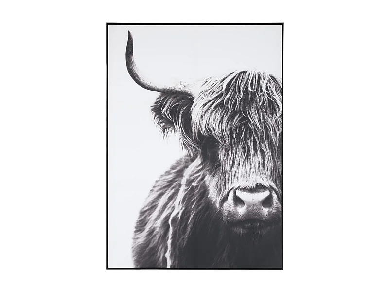 Tableau Déco "Yack" 142cm Noir & Blanc