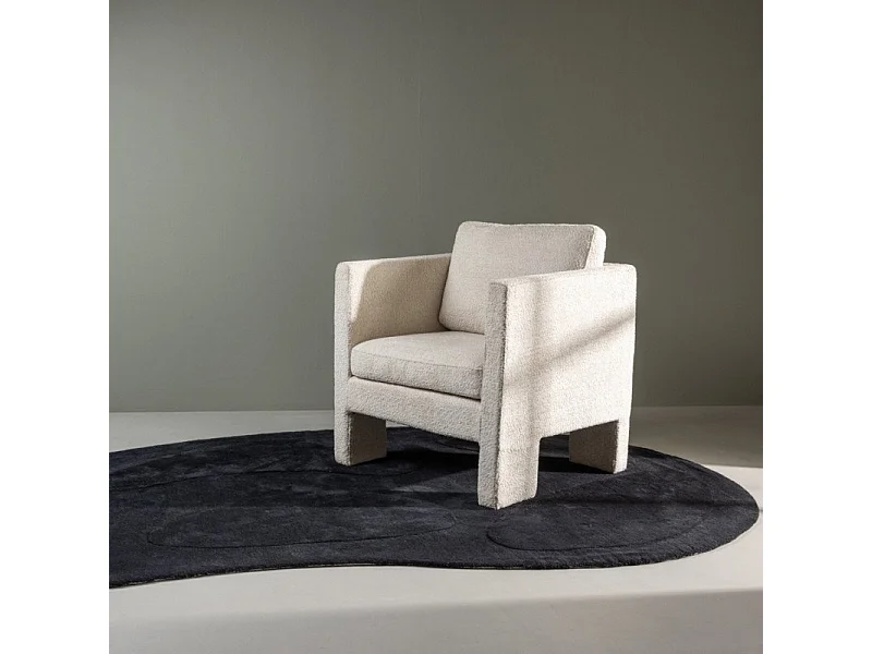 Tapis Déco Ovale en Laine "Enard" 175x290cm Noir