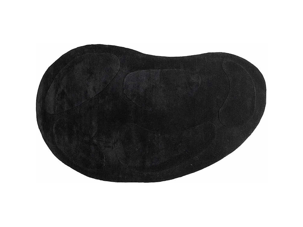 Tapis Déco Ovale en Laine "Enard" 175x290cm Noir