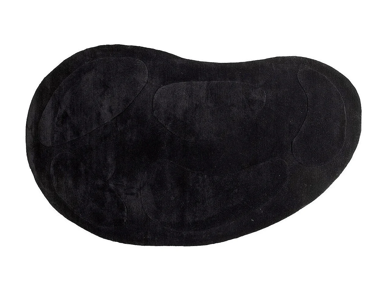 Tapis Déco Ovale en Laine "Enard" 175x290cm Noir