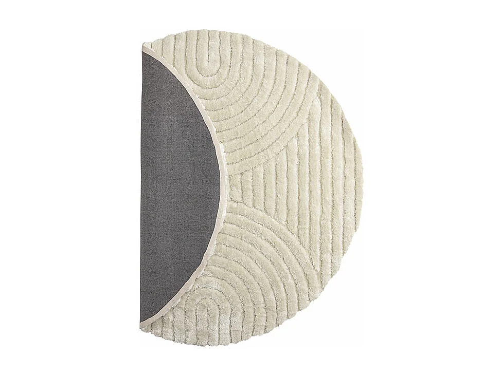 Tapis Déco Texturé Rond "Niklas" 200cm Blanc