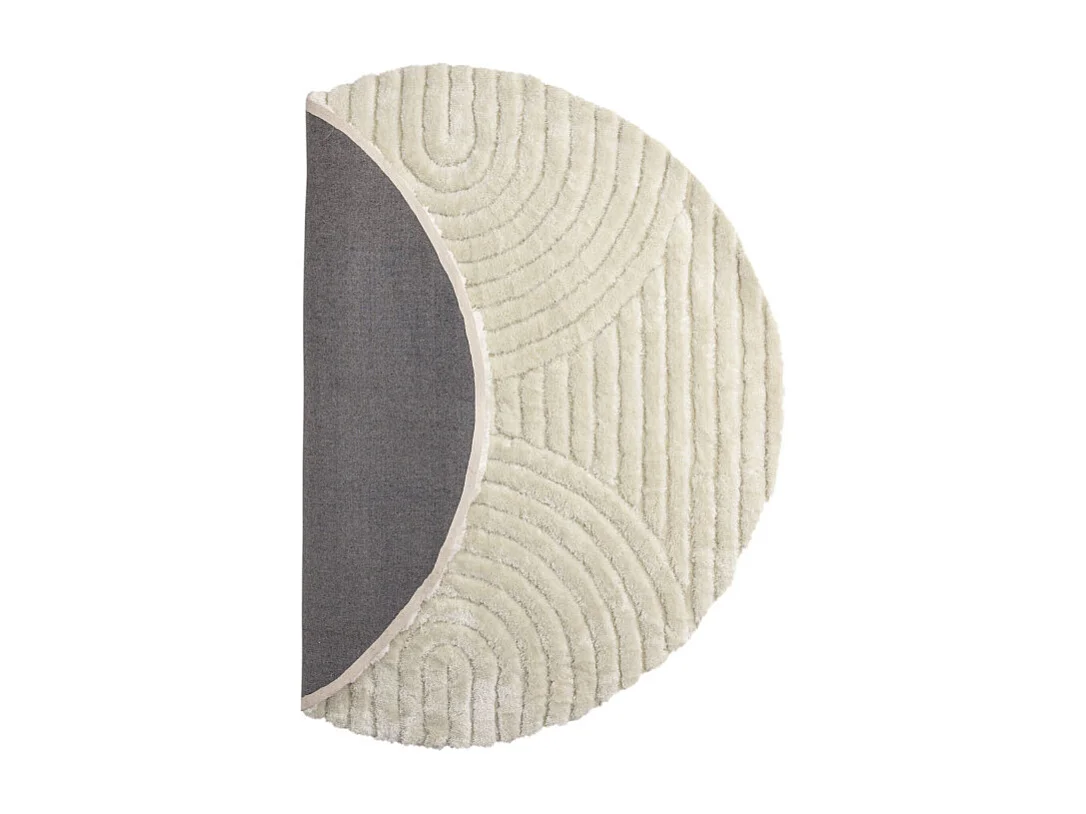 Tapis Déco Texturé Rond "Niklas" 200cm Blanc