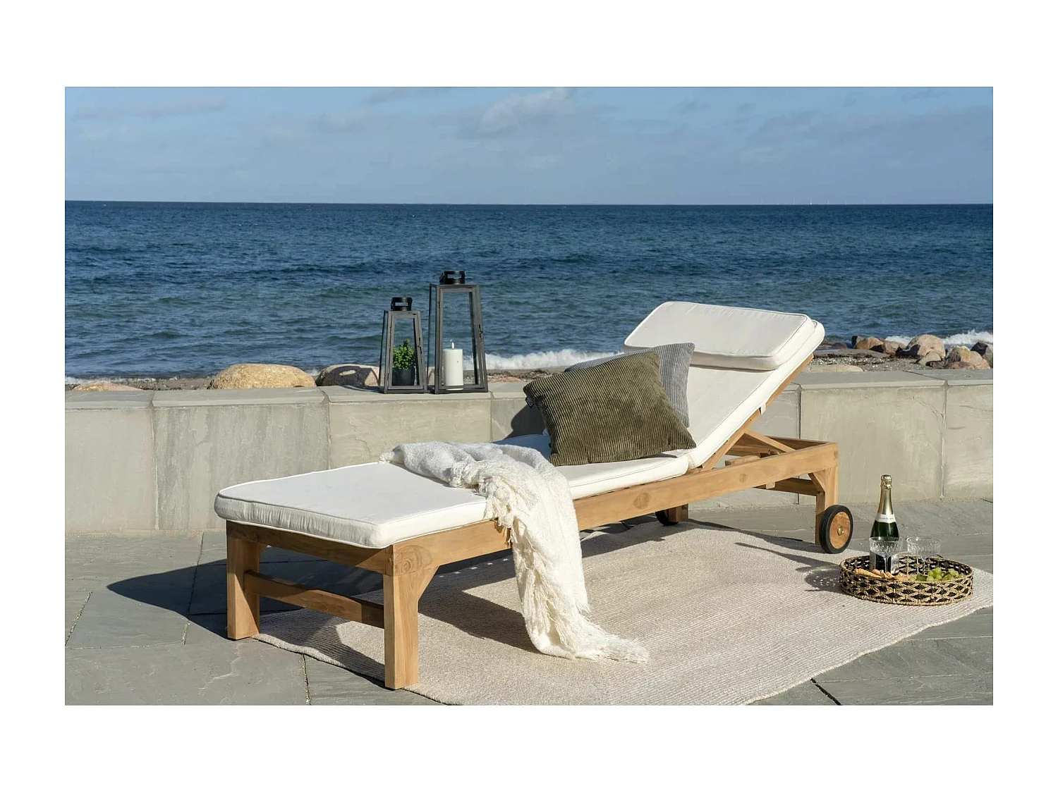 Menorca Teppich 140x200cm für draußen sandfarben.