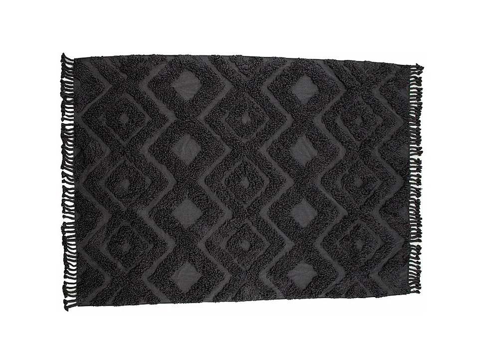 Tapis Déco Tufté "Hilma" 250x350cm Gris Foncé