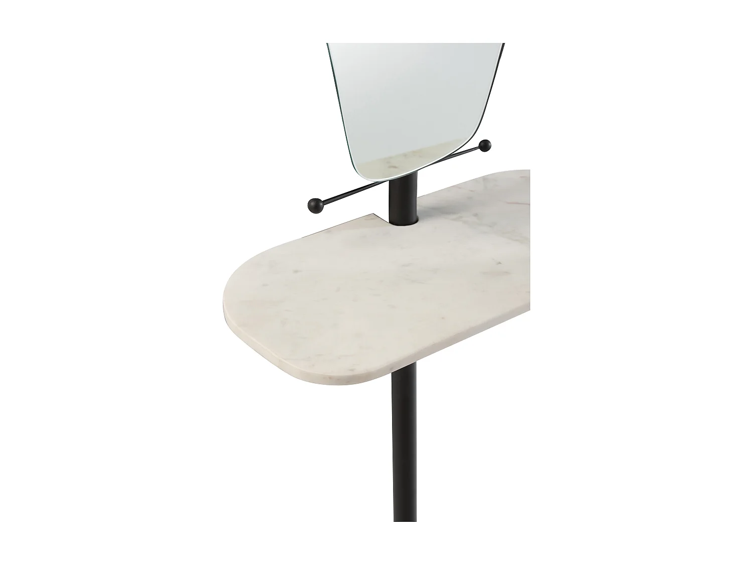 Miroir Avec Plateau en Marbre "Vivid" 185cm Blanc & Noir