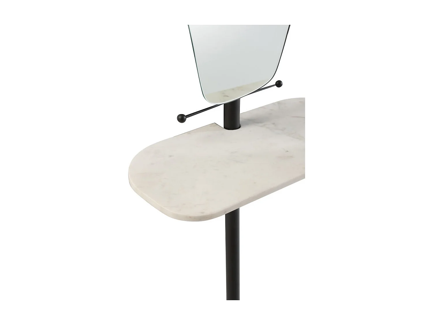 Miroir Avec Plateau en Marbre "Vivid" 185cm Blanc & Noir