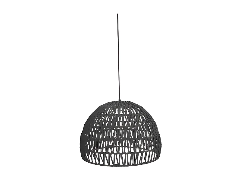 Hanglamp Rope - Zwart - Stof - L